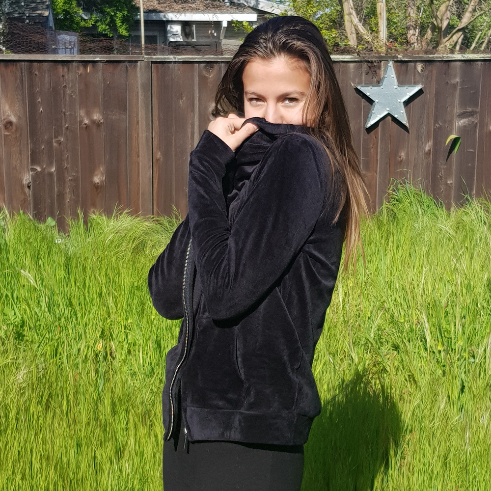 Velour hoodie